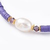 Handmade Polymer Clay Heishi Beads Necklaces NJEW-JN02527-2