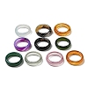 Dyed & Heated Natural Agate Plain Band Rings G-C083-02-1