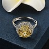 925 Sterling Silver Micro Pave Cubic Zirconia Finger Rings RJEW-B134-01B-01-2