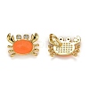 Real 18K Gold Plated Brass Micro Pave Clear Cubic Zirconia Charms ZIRC-L100-020-G-3