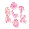 UV Plating Rainbow Iridescent Acrylic Beads OACR-C012-02K-1-2