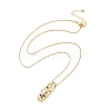 Brass Micro Pave Cubic Zirconia Letter Pendant Necklaces LS-KK-Z069-01G-I-2