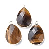 Faceted Natural Gemstone Pendants G-M356-A-LG-2