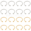 20Pcs 2 Colors 304 Stainless Steel Cuff Rings RJEW-SC0001-35-1