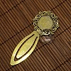 18mm Clear Domed Glass Cabochon Cover for Antique Golden DIY Alloy Portrait Bookmark Making DIY-X0118-AG-NR-3