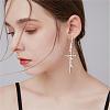 10Pcs Faith Cross Charm Pendant Faith Necklace Charm Stainless Steel Pendant for Necklace Making Christian Religious Jewelry Gifts JX515A-6