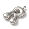 Non-Tarnish 304 Stainless Steel Pendants STAS-M017-08P-19-2