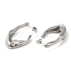 304 Stainless Steel Twist Rhombus Stud Earrings EJEW-K244-23P-2