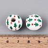 Spray Painted Schima Wood Beads WOOD-T032-36C-4