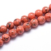 Sea Shell and Synthetic Turquoise Assembled Beads Strands G-G758-12-6mm-1