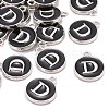 Platinum Plated Alloy Charms ENAM-S118-02D-P-4