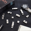 DICOSMETIC 20 Sets Smooth Surface 201 Stainless Steel Watch Band Clasps STAS-DC0011-59-6