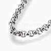 304 Stainless Steel Rolo Chain Necklaces NJEW-F242-12P-A-2