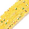 Electroplate Transparent Glass Beads Strands EGLA-A046-01A-19-1