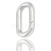 1Pc Anti-Tarnish Rhodium Plated 925 Sterling Silver Spring Gate Rings STER-BBC0008-50B-6
