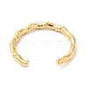 Ion Plating(IP) 304 Stainless Steel Bamboo Shape Open Cuff Ring for Men Women RJEW-I085-07G-3