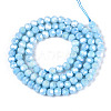 Anti-Tarnish Electroplate Glass Beads Strands LS-EGLA-T021-4mm-15-10-2