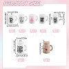 20Pcs 7 Styles Straw Cup with Word Food Grade Eco-Friendly Silicone Focal Beads SIL-SC0002-17-2