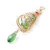 Copper Wired Glass Pendants PALLOY-JF02704-4