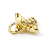 Brass Micro Pave Cubic Zirconia Charms ZIRC-F132-40G-3