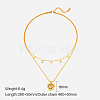 304 Stainless Steel with Cubic Zirconia Double Layer Necklaces FS-WG7985A-12-1