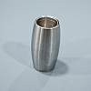 Tarnish Resistant Matte Style Barrel 304 Stainless Steel Magnetic Clasps with Glue-in Ends STAS-I026-05-2