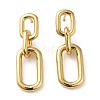 Rack Plating Brass Hollow Oval Dangle Stud Earrings for Women X-EJEW-Z019-13G-1