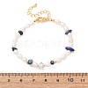 Natural Lapis Lazuli Chip and Rice Natural Pearl Beaded Bracelets GG-CBA3297-13G-D-5