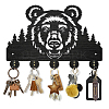 Wood & Iron Wall Mounted Hangers HJEW-WH0055-097-1