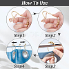 12Pcs Butterfly Acrylic with Iron Shower Curtain Rings for Bathroom HJEW-NB00292-3