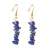 Natural Lapis Lazuli Chip Beaded Dangle Earrings EJEW-JE04788-09-1