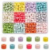 600Pcs 12 Colors Opaque Acrylic Beads OACR-SC0001-50-1