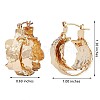 Brass Double Layer Thick Hoop Earrings for Men Women JE966A-3