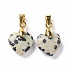 Natural Dalmatian Jasper Pendants G-C023-07H-2