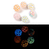 Handmade Luminous Polymer Clay Rhinestone Beads CLAY-H003-04-1