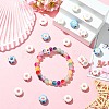 20Pcs 4 Colors Handmade Printed Porcelain European Beads PORC-CJ0001-31-6