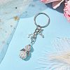 Alloy with Glass Seed Beads Keychain KEYC-MZ00010-01-2