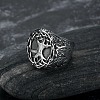 Retro 316 Stainless Steel Tree of Life Finger Rings FIND-PW0020-09E-3