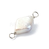 Natural Baroque Pearl Keshi Pearl Copper Wire Wrapped Connector Charms PALLOY-JF02085-02-3