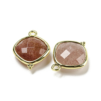 Natural Strawberry Quartz Pendants G-M431-12G-05-1