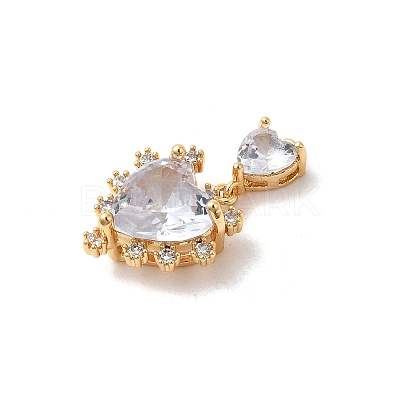 Brass Glass Charms KK-P340-02G-03-1