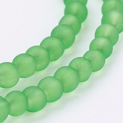 Baking Paint Transparent Glass Bead Strands X-GLAA-S031-4mm-34-1