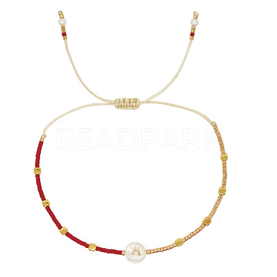 Glass Seed Beads Braided Bead Bracelets TY7987-1-1