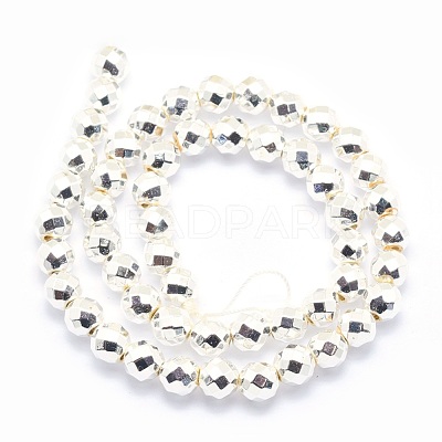 Electroplate Non-magnetic Synthetic Hematite Beads Strands G-L485-03B-S-1