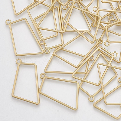 Smooth Surface Alloy Open Back Bezel Pendants PALLOY-S117-130-1