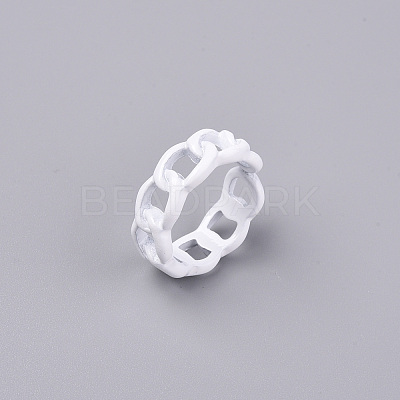 Spray Painted Alloy Cuff Rings RJEW-T011-29G-RS-1