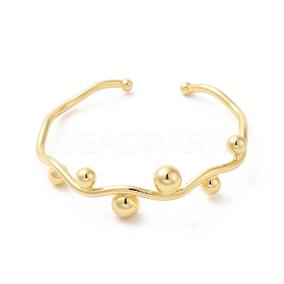 Brass Cuff Bangles BJEW-P309-01G-1