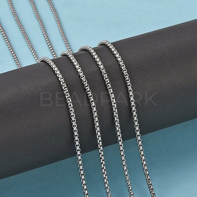 Tarnish Resistant 304 Stainless Steel Box Chains CHS-K001-37B-1