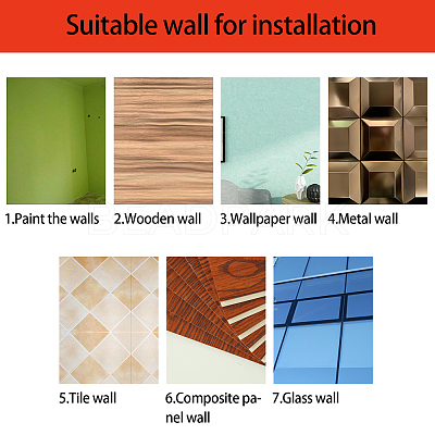 Acrylic Mirror Wall Stickers Decal DIY-CN0001-13B-G-1