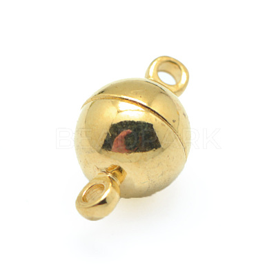 Brass Magnetic Clasps with Loops PALLOY-MC043-2G-1